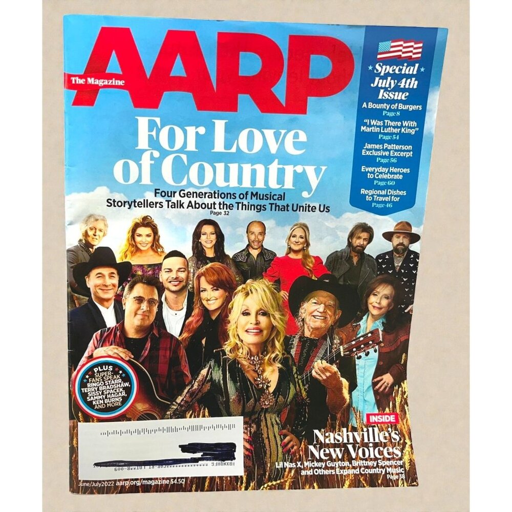 AARP Magazine June July 2022 For Love of Country Music Special Edition Nashville